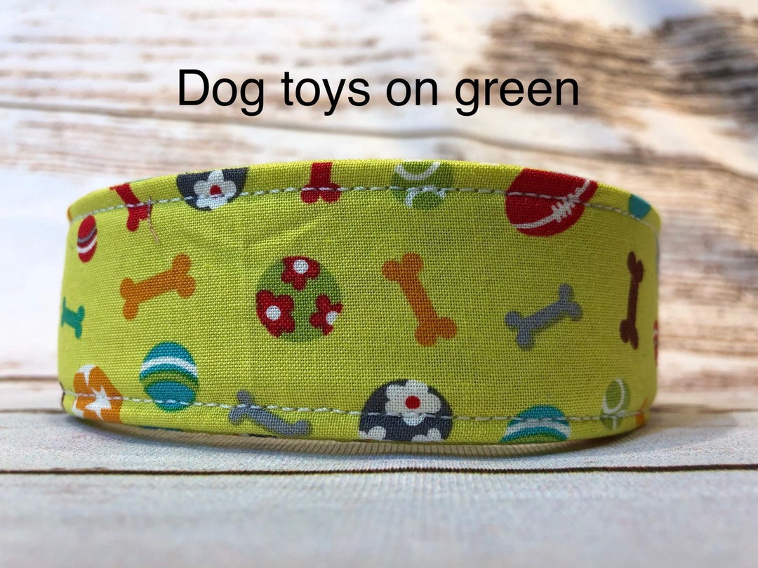 Dog Toy Dog Collar, Green Dog Collar, Funny Dog Collar, Side Release