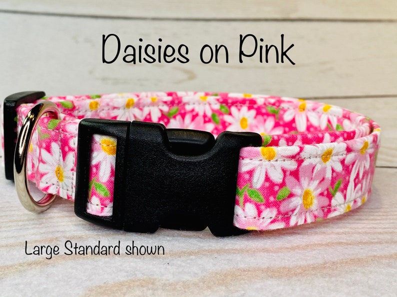 Pink daisy dog collar daisy dog collar pink daisies Etsy