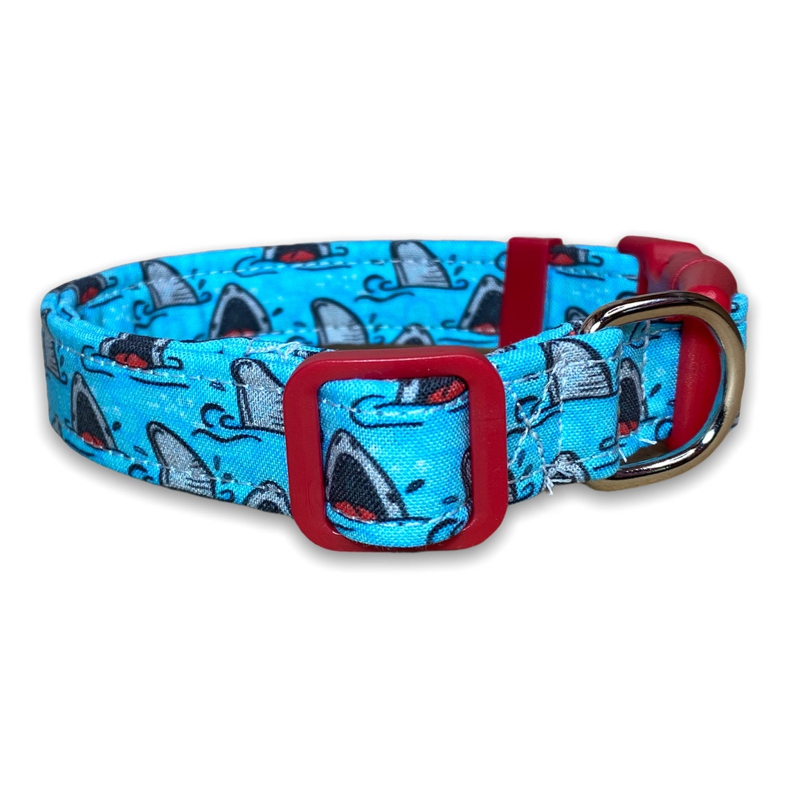 Shark Dog Collar Shark Fin Funny Dog Collar Sharks Blue Etsy