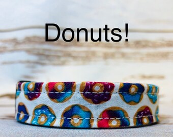 Donut dog collar, food dog collar, donuts, eco friendly collar, washable, adjustable, dog collar girl, dog collar boy, donut lover collar