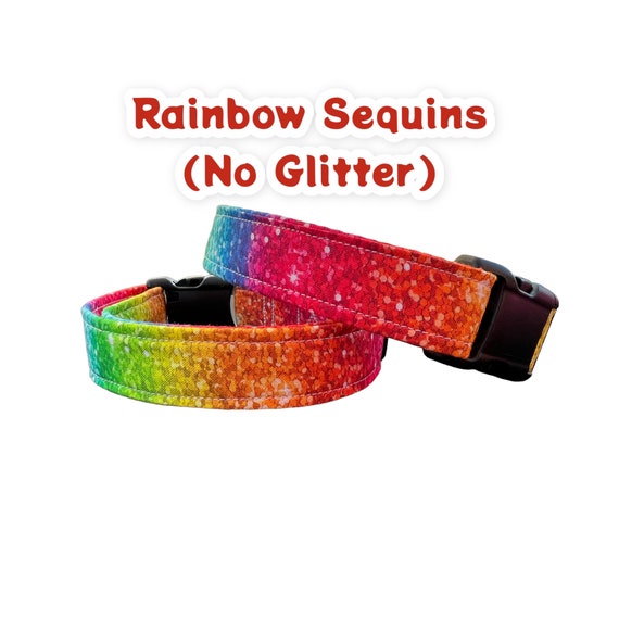 Multicolor collar handmade Rainbow Dog Collar: Handmade Pet Accessory - Etsy main image 3