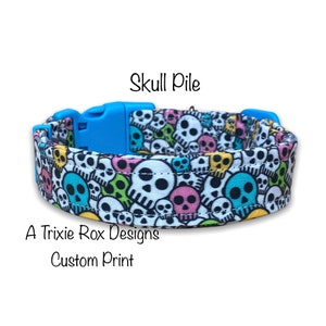 Skull Dog Collar: Eco-Friendly, Adjustable, Washable