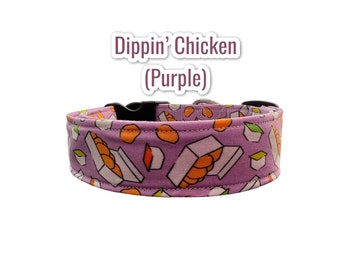 Chicken Nugget dog collar, funny dog collar, food dog collar, girl dog collar, boy dog collar, handmade dog collar, custom collar, washable