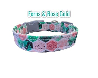 Geometric dog collar, girl dog collar, boy dog collar, handmade dog collar, custom dog collar, adjustable collar, side release, washable