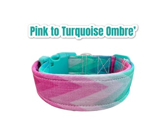 Ombre dog collar, girl dog collar, boy dog collar, handmade dog collar, custom dog collar, adjustable collar, side release, washable collar