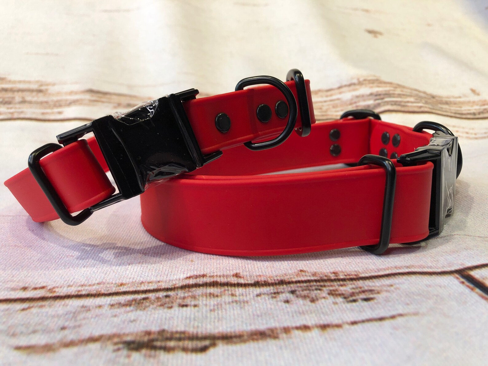 Biothane Dog Collar Red Dog Collar Dog Collar Buckle Dog Etsy