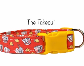 Chinese food takeout dog collar, dog collar, funny dog collar, food dog collar, eco friendly collar, cat collar, Chinese food collar, collar