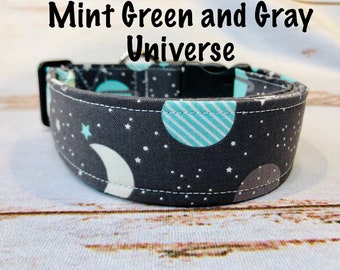 Dog Collar, girl dog collar, boy dog collar, martingale collar, adjustable collar, buckle dog collar, cosmic, space, universe, galaxy