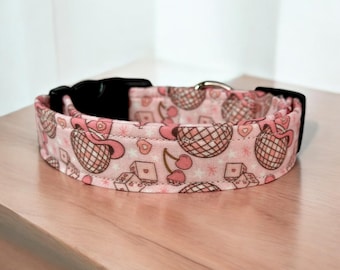 Party Ball Cowgirl collar, dog collar, handmade side release dog collar, girl dog collar, custom dog collar, washable, adjustable dog collar