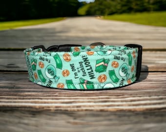 One in a fucking million dog collar, funny dog collar, obscene dog collar, side release adjustable collar, washable, handmade collar