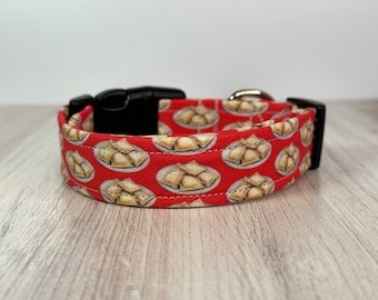 Ravioli dog collar, food dog collar, funny dog collar, noodle cat collar, side release adjustable, dog collar boy, dog collar girl, pasta
