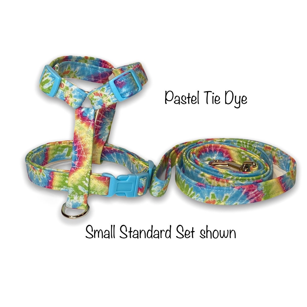 Tie Dye Dog Harness Dog Harness and Leash Set Pastel Tie Etsy
