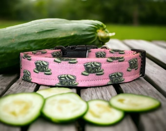 Pickle dog collar, food dog collar, funny dog collar, pickle cat collar, quick release, side release, adjustable, pet collar, collar for dog