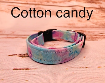 Dog Collar, girl dog collar, martingale collar, adjustable collar, buckle dog collar, martingale, nylon, cotton candy, female dog collar