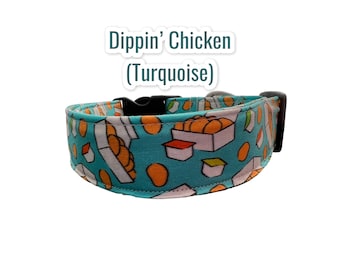Chicken Nugget dog collar, funny dog collar, food dog collar, girl dog collar, boy dog collar, handmade dog collar, custom collar, washable