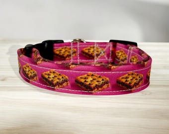 Cookie collar, food dog collar, handmade fabric dog collar, side release adjustable dog collar, funny dog collars, washable, gift for dog