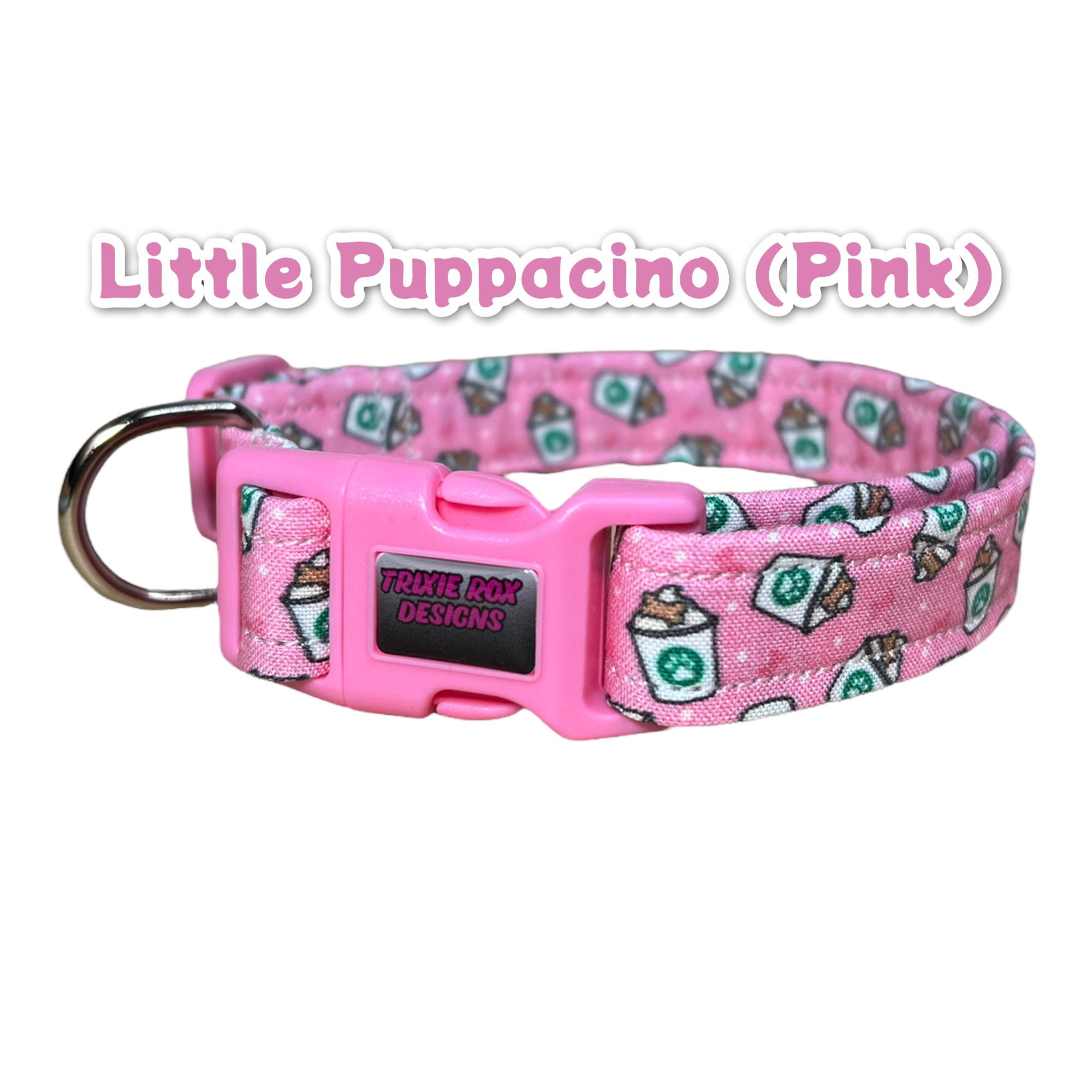 Pink Coffee Dog Collar, Latte Pet Collar, Designer Dog Collar, Girl Dog  Collar, Female Dog Collar, Adjustable Puppy Collar, Cute Dog Collar