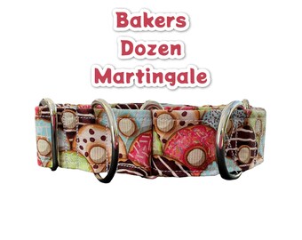 Donut martingale dog collar, pastries, martingale dog collar, buckle-less dog collar, training dog collar, girl dog collar, boy dog collar