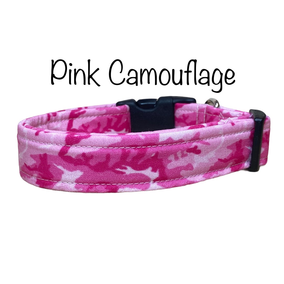 Pink Camouflage Dog Collar Pink Camo Dog Collar Adjustable Etsy