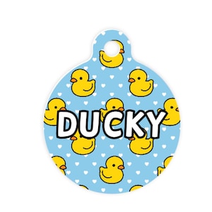 Custom Pet ID Tag: Duck Design, Personalized Dog Tag