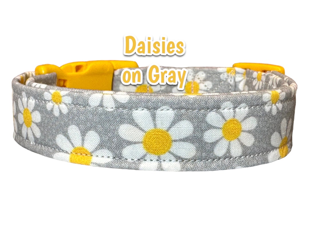Floral Dog Collar, Daisy Dog Collar, Girl Dog Collar, Handmade Dog