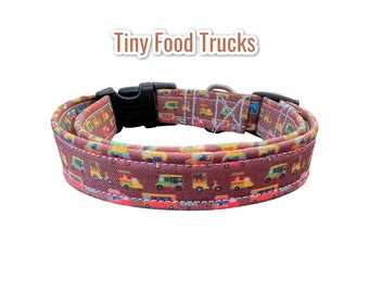 Food truck dog collar, funny dog collar, food dog collar, girl dog collar, boy dog collar, handmade dog collar, custom dog collar, washable