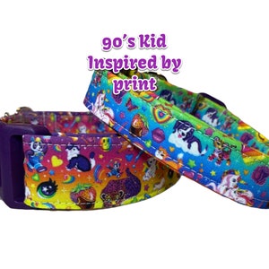 90s Themed Dog Collar Designer Dog Collar Rainbow Side - Etsy
