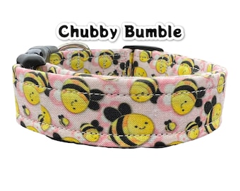 Bee dog collar, dog collar, dog collar boy, dog collar girl, side release dog collar, adjustable dog collar, washable dog collar, honey bee