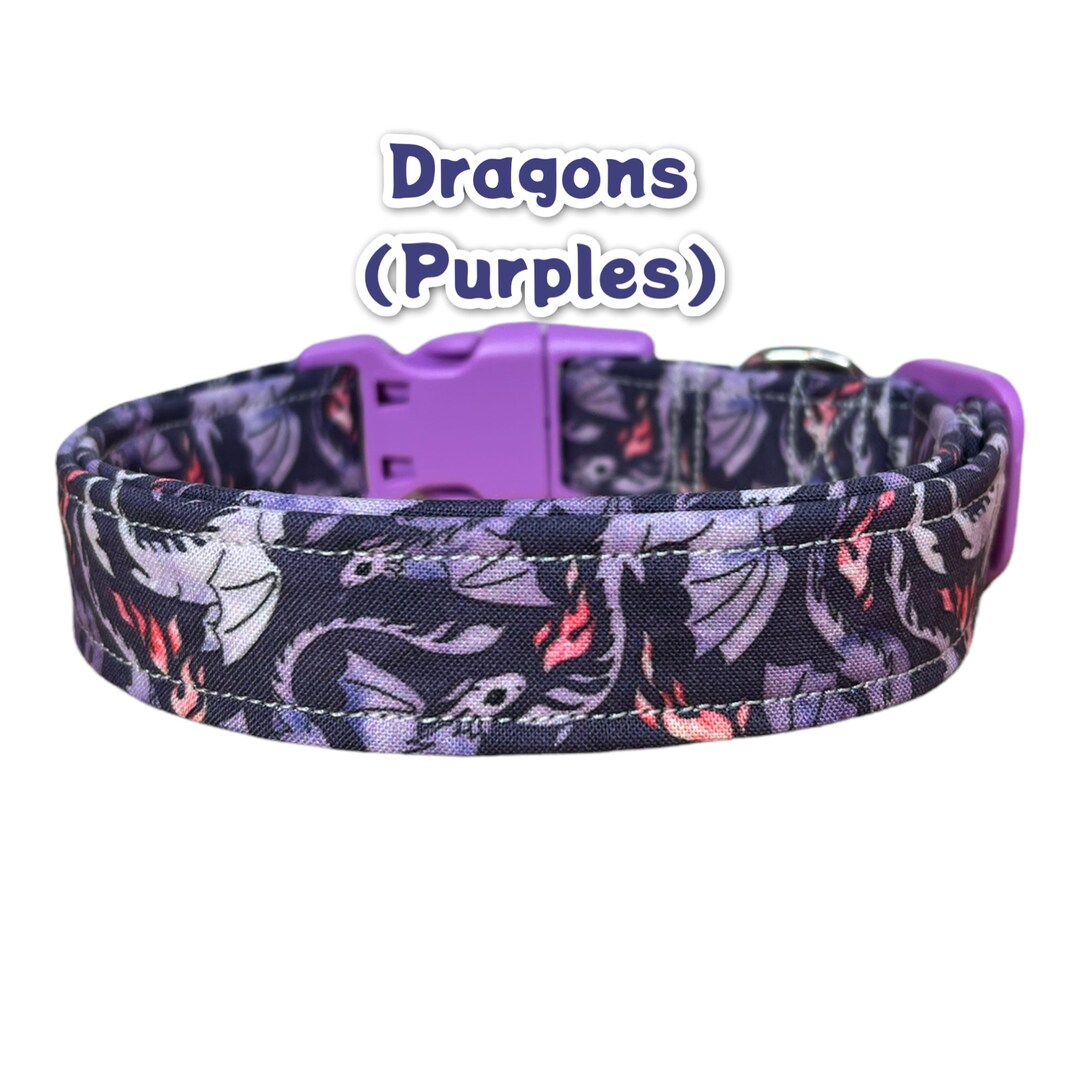 Dragon Dog Collar, Dog Collar Boy, Dog Collar Girl, Side Release Adjustable Dog Collar, Washable