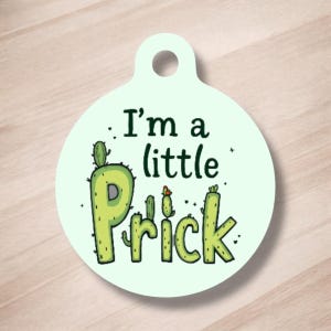 Funny Dog ID Tag: Little Prick Cactus Pet Tag