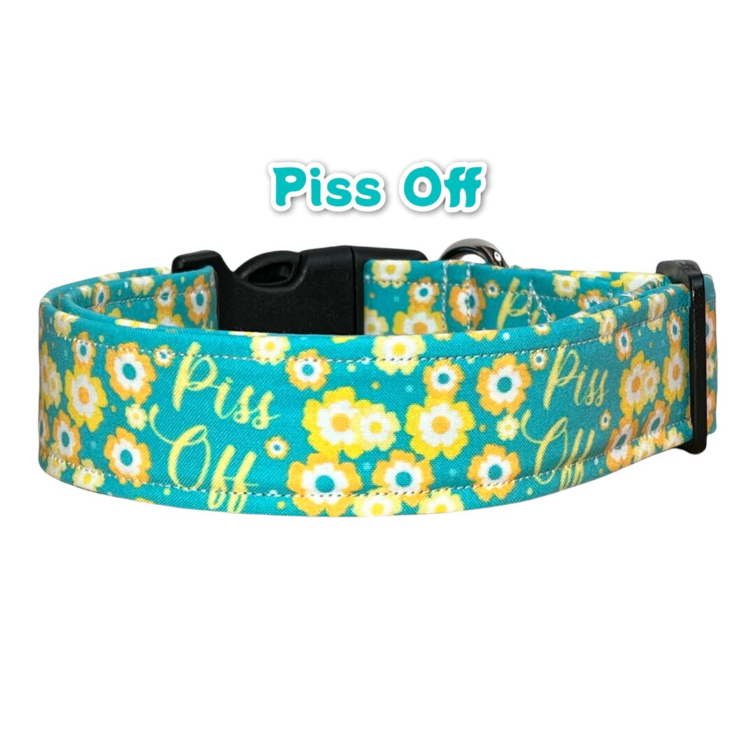 Funny Dog Collar, Cuss Word Dog Collar, Wide Dog Collar, Dog Collar Girl, Adjustable Dog Collar