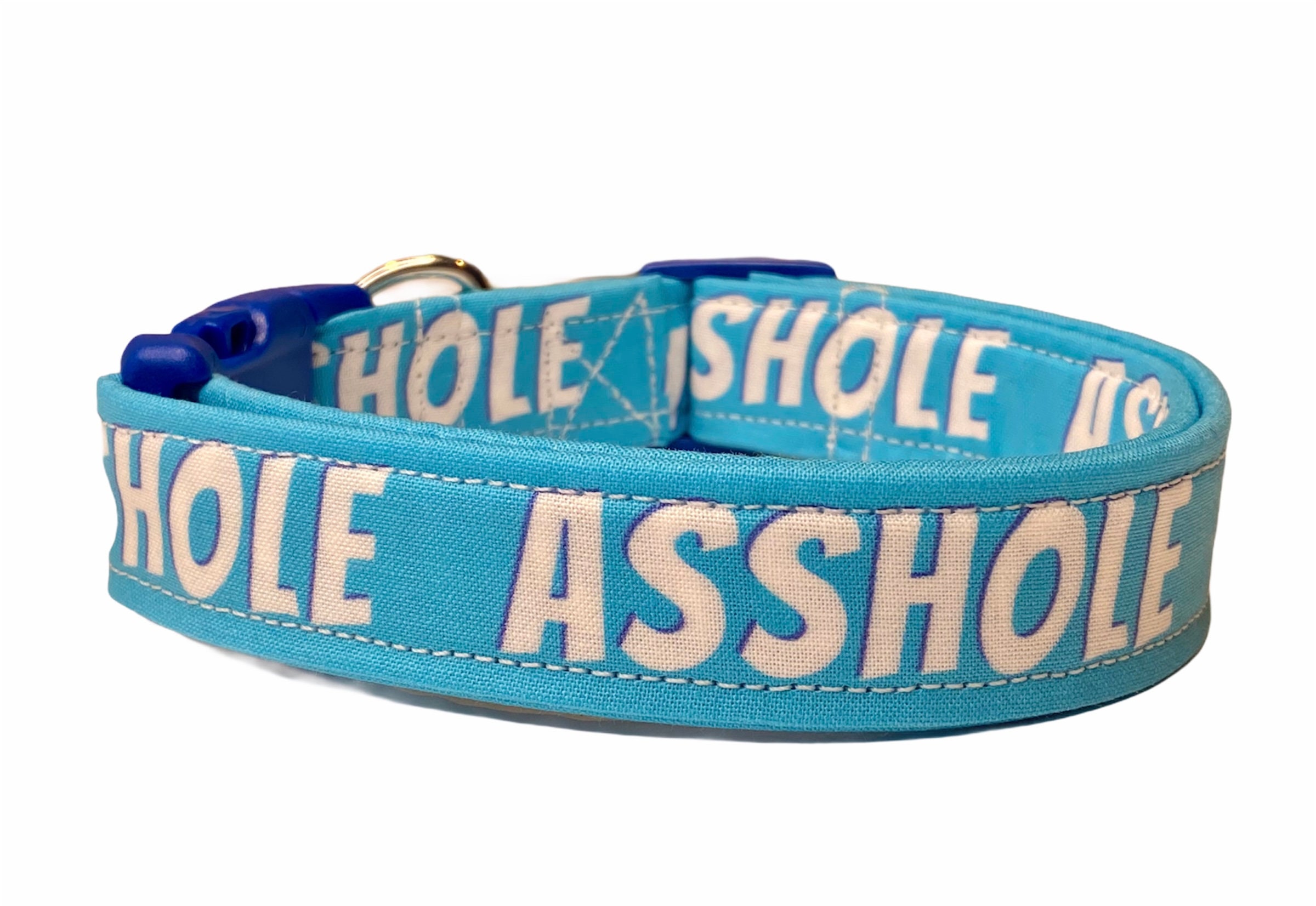 Asshole Dog collar, dog collar, obscene dog collar, funny dog collar, blue dog  collar, dog collar boy, asshole, wide dog collar, adjustable