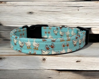 Silly goose dog collar, funny dog collar, handmade side release dog collar, girl dog collar, boy dog collar, custom adjustable dog collar