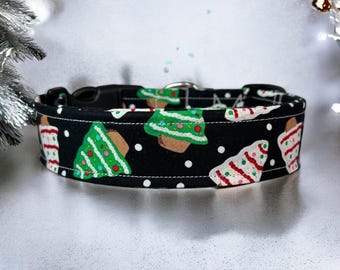 Christmas tree dog collar, handmade side release dog collar, girl dog collar, boy dog collar, custom collar, washable, adjustable collar