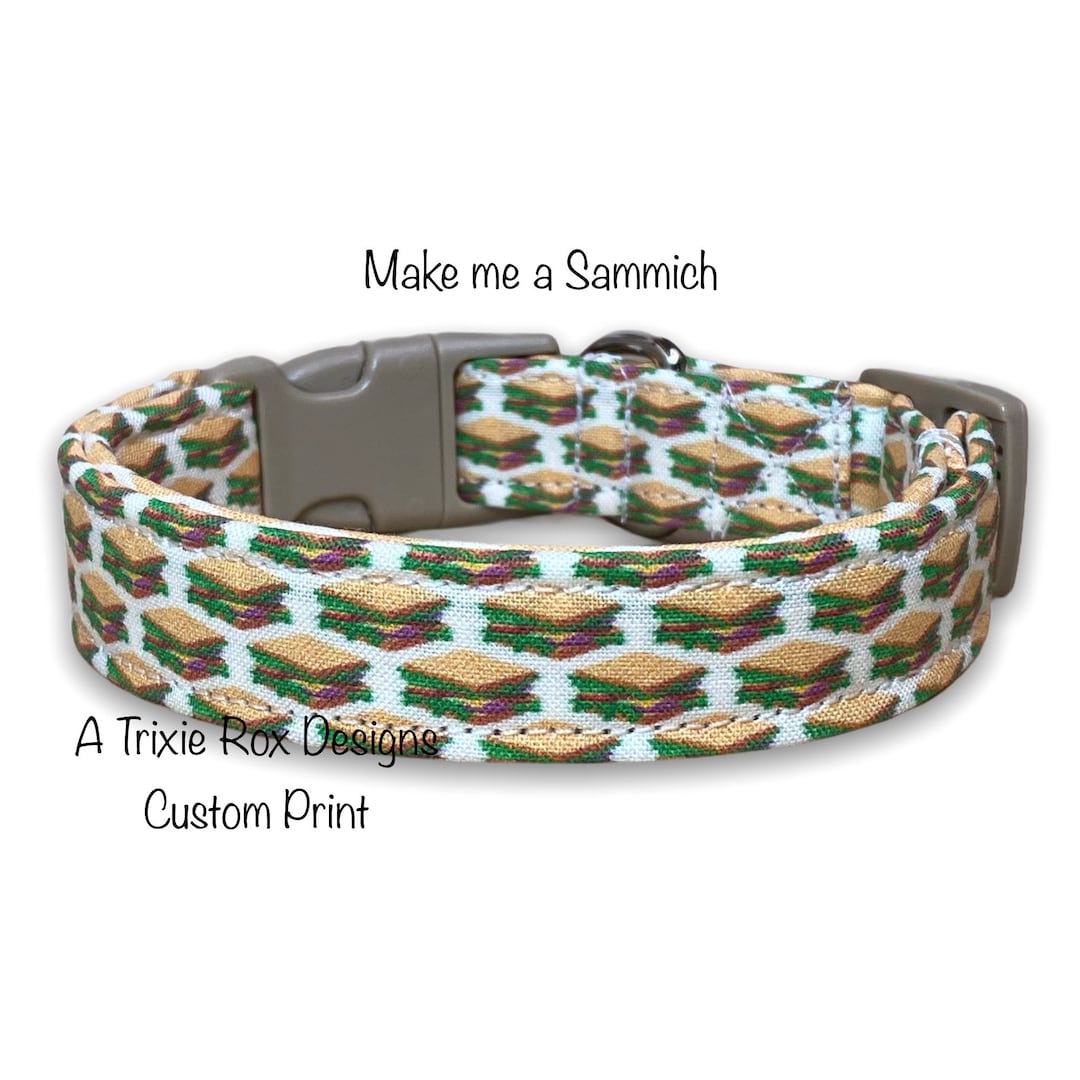 Sandwich Dog Collar, Food Dog Collar, Funny Dog Collar, Cat Collar