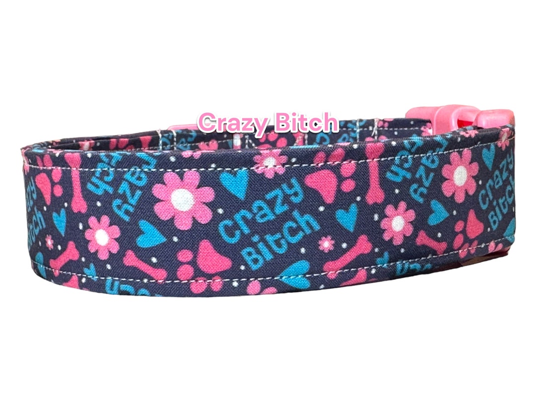 Funny Dog Collar, Cuss Word Dog Collar, Wide Dog Collar, Side Release