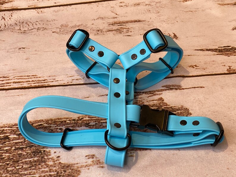 waterproof dog harness dog harness Biothane harness sky blue harness Biothane dog harness adjustable dog harness waterproof harness