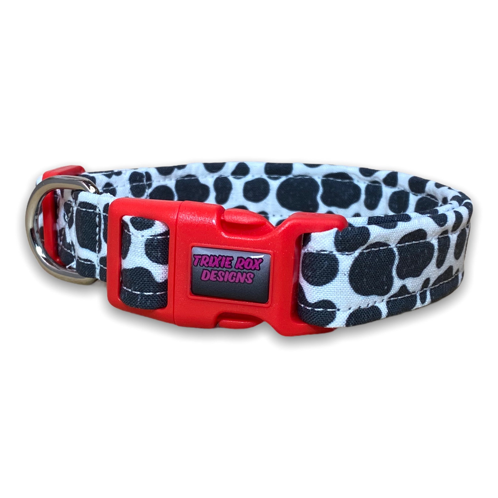 Cow Print Dog Collar Moo Cat Collar Cow Print Black and Etsy