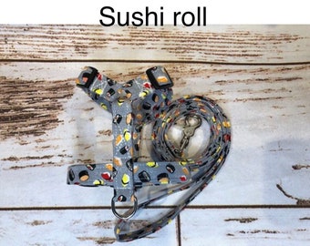 Dog harness, harness leash set,matching leash,  step in harness, standard harness, roman harness, dog harness matching leash, sushi harness