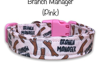 Funny dog collar, branch manager, dog collar, dog collar girl, stick dog collar, adjustable, washable, sticks, pink dog collar, eco friendly