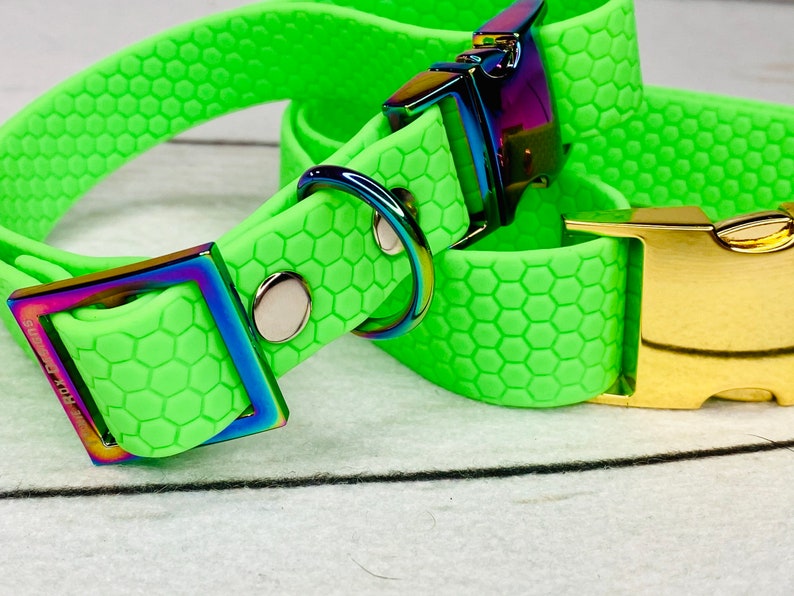 Waterproof Dog Collar Dog Collar Neon Green Dog Collar Etsy