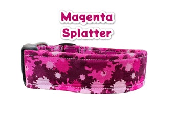 Magenta dog collar, girl dog collar, boy dog collar, adjustable dog collar, handmade dog collar, custom dog collar, washable, cat collar