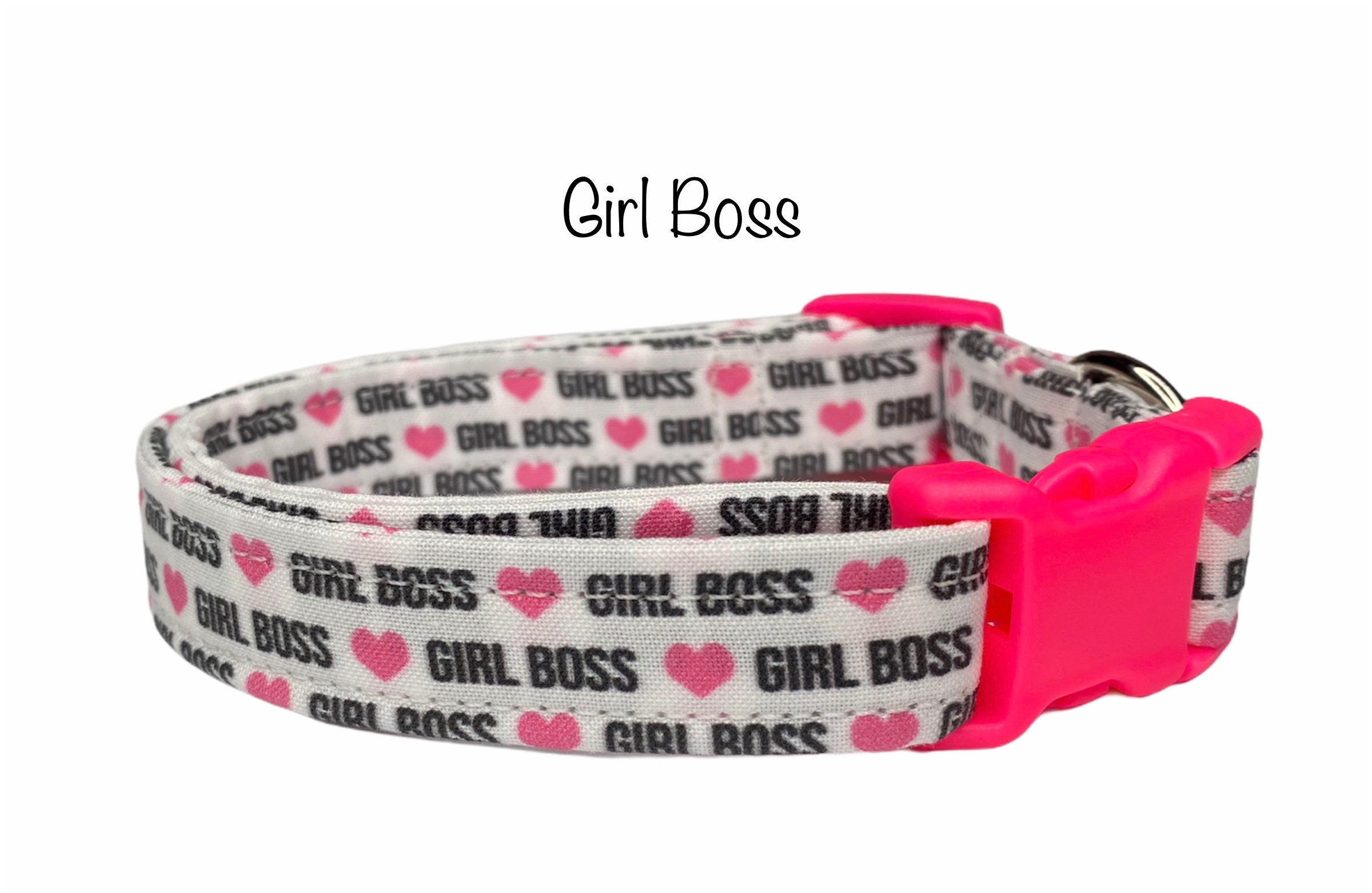 Girl boss dog collar, dog collar, girl boss collar, cat collar, eco