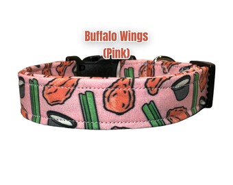 Chicken Wing dog collar, funny dog collar, food dog collar, girl dog collar, boy dog collar, handmade dog collar, Buffalo Wings dog collar