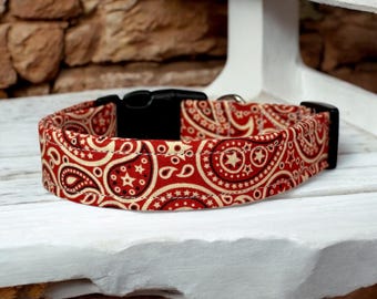 Bandana dog collar, funny food dog collar, handmade, side release dog collar, girl dog collar, boy dog collar, custom adjustable dog collar