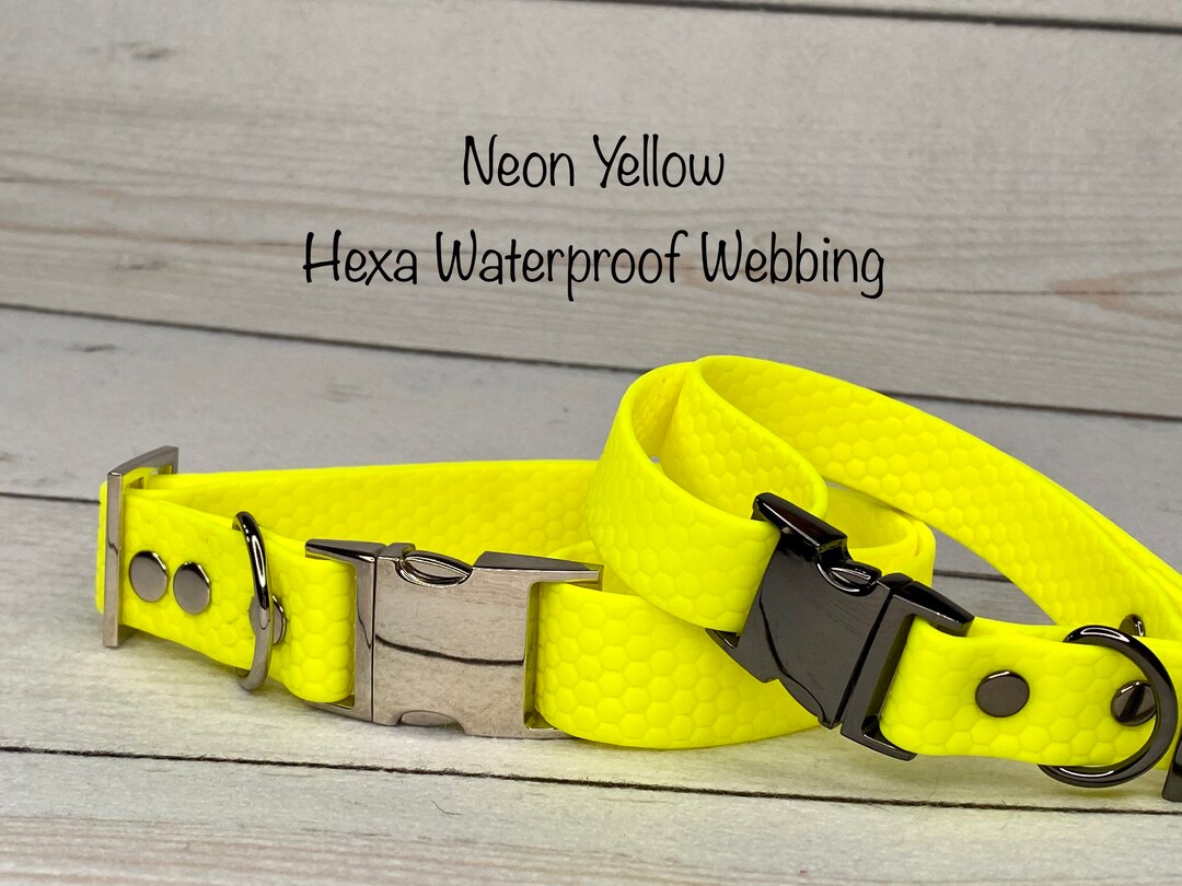 Waterproof Dog Collar Dog Collar Neon Yellow Dog Collar Etsy