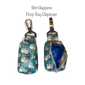 Funny Faux Leather Dog Poop Bag Dispenser