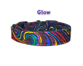 Dog collar, dog collar boy, dog collar girl, swirl dog collar, colorful dog collar, side release collar, adjustable dog collar, washable,