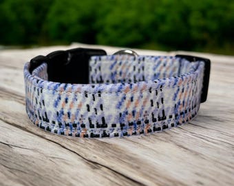 Purple plaid dog collar, dog collars, handmade side release dog collar, funny dog collar, custom dog collar, washable adjustable dog collar