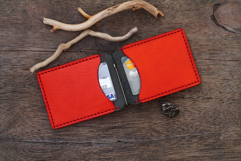 Leather Money Clip Wallet Wallets For Men Mens Wallets Men S Leather Wallet Groomsmen Gift Mens Wallet Gifts For Men - 
